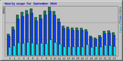 Hourly usage for September 2016