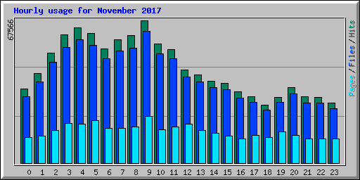 Hourly usage for November 2017