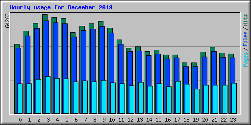 Hourly usage for December 2019